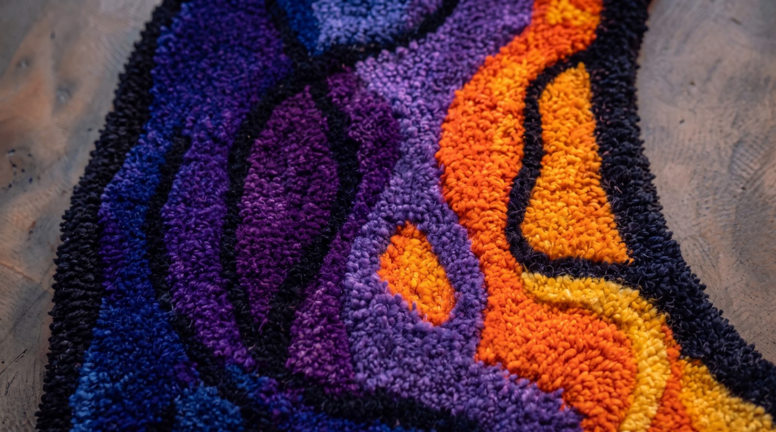 Moon rug texture close-up detail